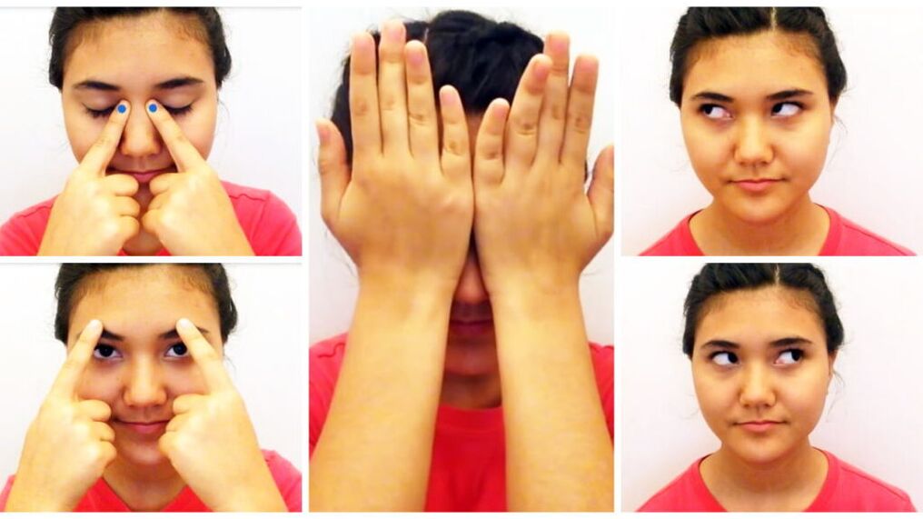 Ejercicios oculares para restaurar la visión.